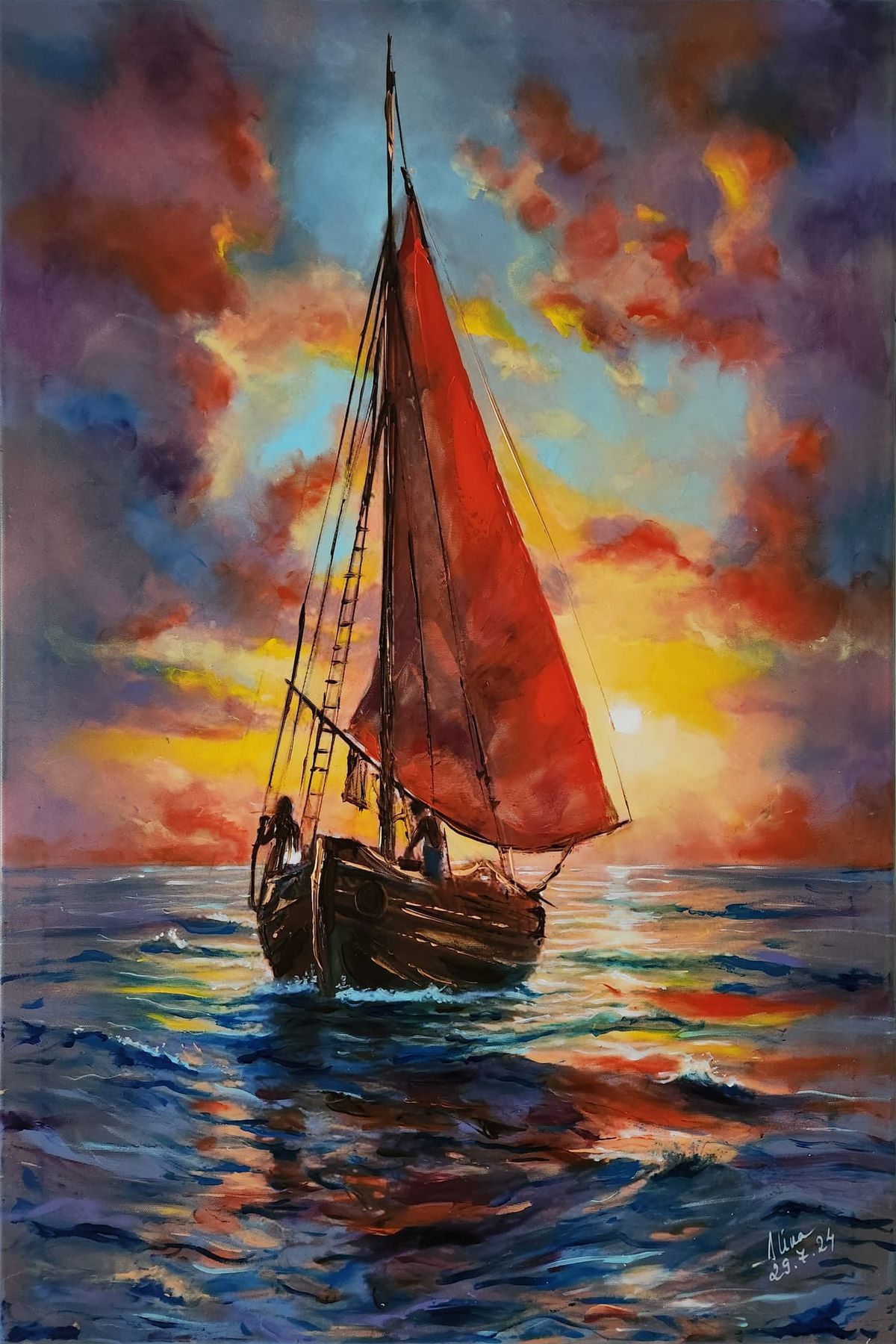 ArteDiAlina.com painting: White Sun